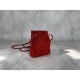 P4805NF460 red new mini bucket bag made of top imported lambskin leather is super soft and cost-effective can manage a variety of styles very playful and cute can be shoulder crossbody handheld shoulder shape varied bag is small but very loaded size 17X14