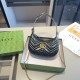 130 cowhide series GUCCI Marmont new wave half-moon armpit bag with chain can be carried on the shoulder original cowhide major celebrities sought after explosive models using the best hardware accessories classic logo top workmanship is comparable to the
