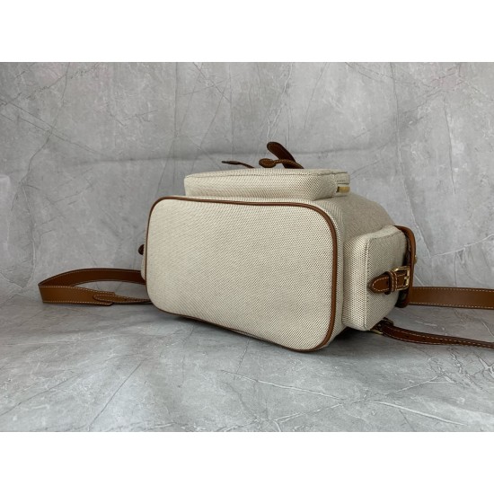 P7605BZ042 Canvas and the original imported calf leather perfect match thick wear linen blend lining using casual style design style fashion simple high-level and then fused with exquisite handmade craftsmanship to add a number of pockets storage shoulder