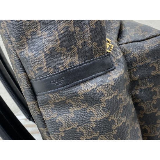 Extra Original Leather Fully Packaged p850TRIOMPHE Calfskin Medium Shoulder Bag TRIOMPHE Medium Canvas Patchwork Calfskin Shoulder Bag with 2 Adjustable Nylon Shoulder Straps and 1 Carrying Handle with Dual Zippers and 1 Front Zippered Pocket Product Deta