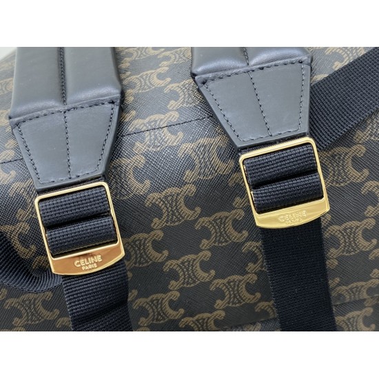 Extra Original Leather Fully Packaged p850TRIOMPHE Calfskin Medium Shoulder Bag TRIOMPHE Medium Canvas Patchwork Calfskin Shoulder Bag with 2 Adjustable Nylon Shoulder Straps and 1 Carrying Handle with Dual Zippers and 1 Front Zippered Pocket Product Deta