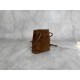 P4805NF460 light brown new mini bucket bag made of top imported lambskin leather is super soft and cost-effective can manage a variety of styles very playful and cute can be shoulder crossbody handheld shoulder shape varied bag is small but very loaded si