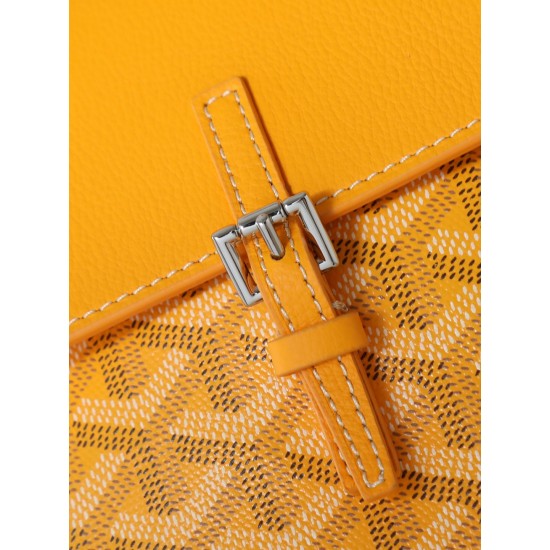 Premium Quality Original P580 Goyard Aln Mini Shoulder BagButtoned version with original gift boxUpgraded manualRibbonThe Aln Mini Shoulder Bag is a condensed version of the Aln with a focus on mold and versatilityWith a set of clever hooks and two remova