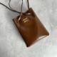 P4805NF460 new mini bucket bag patent leather brown using new wrinkle paint calfskin unique ice silk texture leather soft cost-effective can manage a variety of styles very playful and lovely can be shoulder crossbody handheld shoulder shape varied bag al