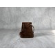 P4805NF460 dark brown new mini bucket bag made of top imported lambskin leather is super soft and cost-effective can manage a variety of styles very playful and cute can be shoulder crossbody handheld shoulder shape varied bag is small but very loaded siz
