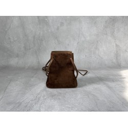 P4805NF460 dark brown new mini bucket bag made of top imported lambskin leather is super soft and cost-effective can manage a variety of styles very playful and cute can be shoulder crossbody handheld shoulder shape varied bag is small but very loaded siz