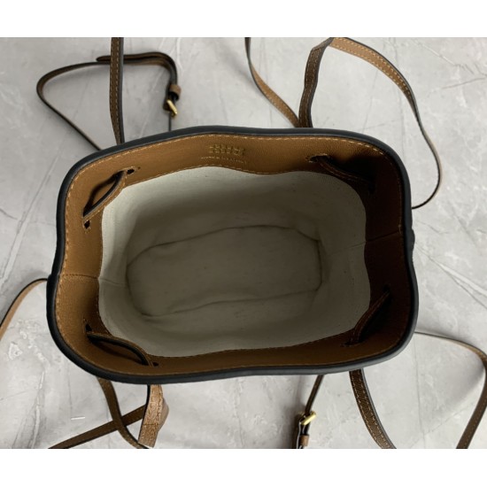 p4805NF460 brown new mini bucket bag made of top imported lambskin leather is super soft and cost-effective can manage a variety of styles very playful and lovely can be shoulder crossbody handheld shoulder shape varied bag is small but very able to load 