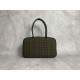 p8005BB117 Plaid green MiuMiu new birdcage briefcase a complete blend of fashion and classic the next big hit is it wool fabric with calfskin leather texture is soft and durable than the all-leather model is lighter and more versatile color both appearanc