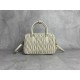 p9205BB124 M new large 5BB124MiuMiu new too pretty bowling handbags imported lambskin classic brand iconic Matelasse texture embroidery retro frosted hardware to retain the due sense of playfulness the bag type overall stiff and shaped full of personality