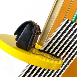 P530 Extraordinary quality Original leather Black elephant pattern Gold and silver buckle 18cmNiki family new member mini is simply too cool bag shape good-looking no flaws soft sheepskin create a retro-photographic style cross-body or armpit is very can 