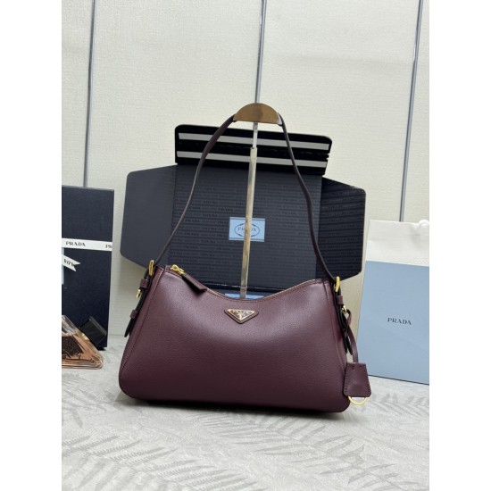 Small 31cm Bordeaux Red