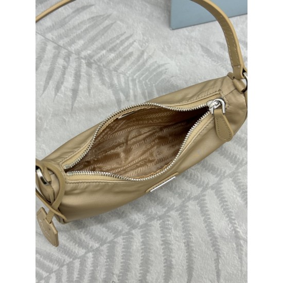 F270 with counter to the version of the full set of packaging exclusive customized explosive models leather shoulder armpit bag Bailat hardware Hobo2005 women's nylon shoulder bag 1NE204 using imported original parachute fabric handle cross grain cowhide 