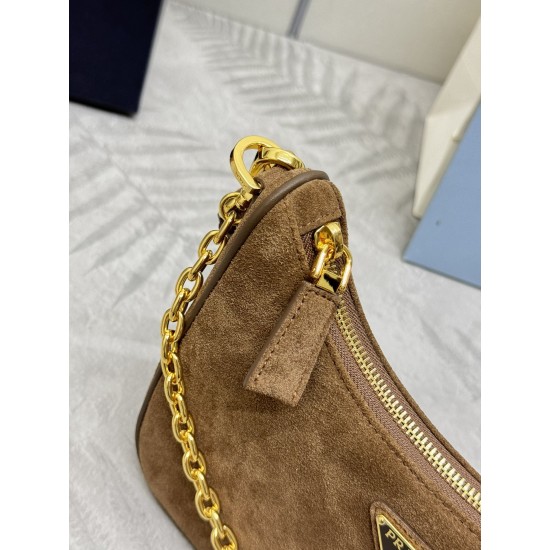 F500 with counter counter version of the full set of packaging exclusive customized suede suede Hobo 1BC204 hand carry armpit bag crossbody bag this Hobo hand carry armpit bag crossbody bag is very strong function of a bag of three too perfect using impor