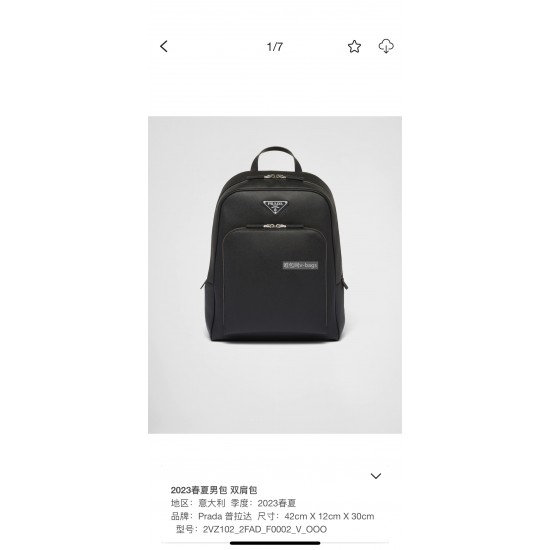 F820 not with packaging new fine cross grain backpack arrived cowhide shoulder bag 2VZ102 L30xH42xBottom12cm