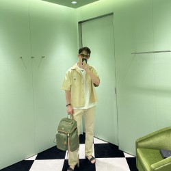 Green backpack model picture