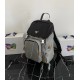 P450 Exclusive First 2VZ135 Black and Gray Shoulder BagNewest colorway of this nylon backpack with Saffiano leather trimCreative and technical to create a chic styleTop-quality brushed hardwareMultiple pockets and tech-lined back with a distinctive design