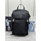F570Prada new parachute backpack triangular enamel nameplate logo adjustable nylon shoulder straps Model 2VZ135 imported parachute fabric imported white steel hardware accessories this sporty style parachute backpack front and sides are equipped with util