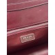 F78025SS spring and summer new amaranthine red pencil bag 1BN026 small arrived this leather handbag inspired by the strong formal briefcase texture delicate glossy with a new attitude to re-interpretation of the classic office style silhouette using delic