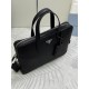 F720 Classic Briefcase 2VE368 cross grain using imported Saffiano cross grain cowhide leather removable adjustable nylon shoulder strap design looks more fashionable metal accessories and titanium zipper functionality internal compartment two pockets one 