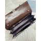 F78025SS spring and summer new dark coffee pencil bag 1BN026 small arrived this leather handbag inspired by the strong formal briefcase texture delicate glossy with a new attitude to re-interpretation of the classic office style silhouette using delicate 