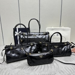 New Soft Lux Oil Waxed Leather Style Collection 1BC2011BA426 Long Handle Short Handle 1BA433