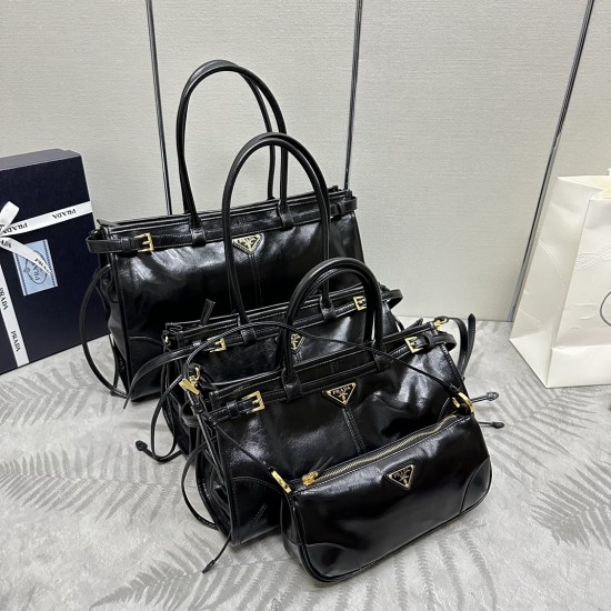 New Soft Lux Oil Waxed Leather Style Collection 1BC2011BA426 Long Handle Short Handle 1BA433