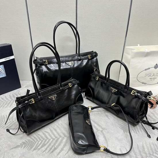 New Soft Lux Oil Waxed Leather Style Collection 1BC2011BA426 Long Handle Short Handle 1BA433