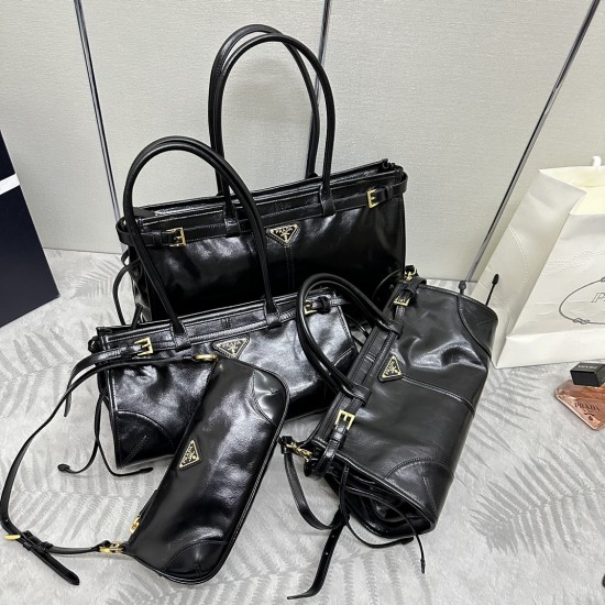 New Soft Lux Oil Waxed Leather Style Collection 1BC2011BA426 Long Handle Short Handle 1BA433