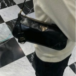 Oil Waxed Leather Underarm Bag