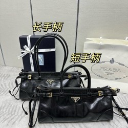 New Small Soft Lux Oil Waxed Leather 1BA426 Long Handle vs Short Handle