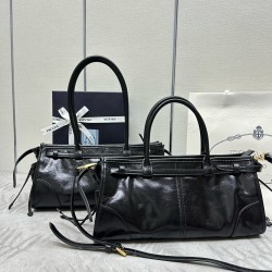 New Small Soft Lux Oil Waxed Leather 1BA426 Long Handle vs Short Handle