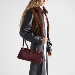 1BA426 Suede Bordeaux