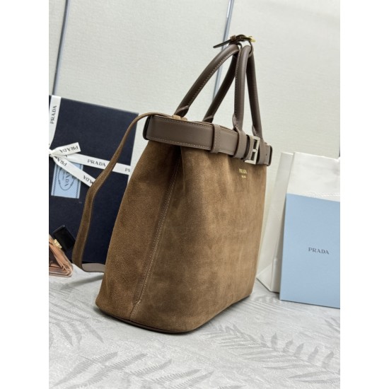 F880 new women's bag large 1BA416 suede suede this handbag women's bag using imported inside with imported nubuck leather frosted leather inside with imported sheepskin clean lines and sophisticated elements intertwined interpretation of the elegant and f