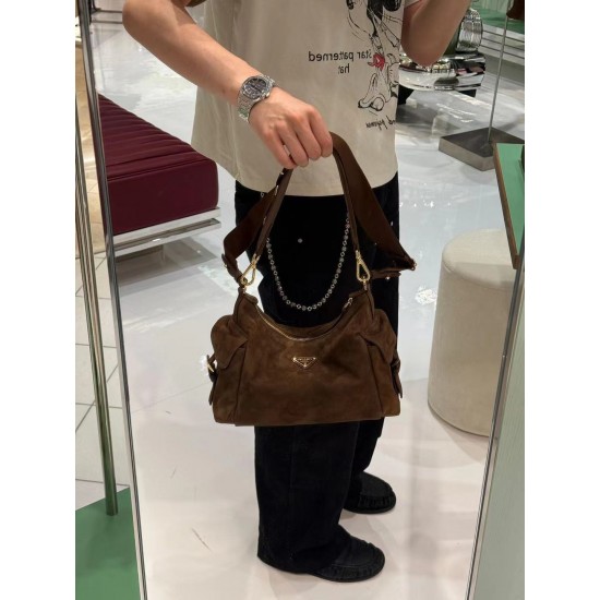 1BC264 Suede Frosted Brown Top View