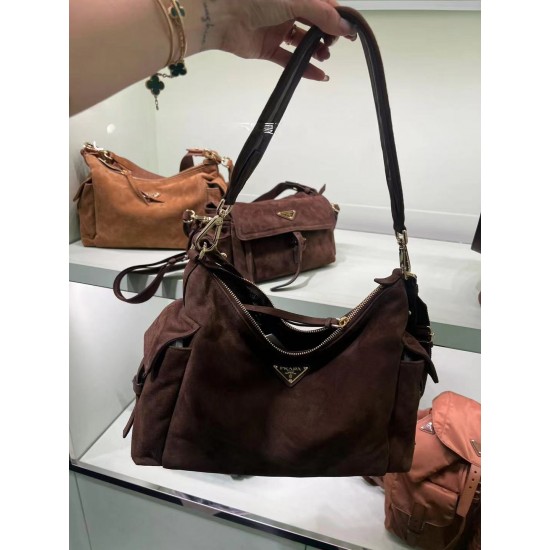 1BC264 Suede Frosted Brown Top View