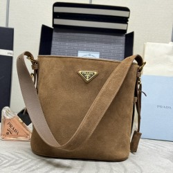 1BE078 Bucket Bag Nubuck Suede Back in Stock