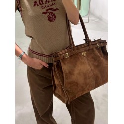 1BA439 Suede Dark Brown Top View