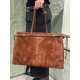1BA439 Suede Dark Brown Top View
