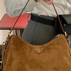 Large Aimee, suede, dark color, top view.