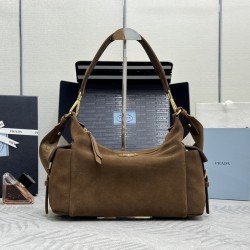 F700 NEW EXPLORATION BAG Frosted Leather 1BC264 Suede with Counterfeit Full Packaging This Exploration Bag is made of imported nylon fabric and calfskin leather features a soft silhouette and multiple pockets Lightweight and practical ReNylon emphasizes t