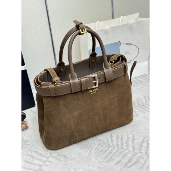 F850 new women's bag Medium 1BA417 suede suede this handbag women's bag using imported inside with imported suede leather frosted leather inside with imported sheepskin simple lines and sophisticated elements intertwined interpretation of the elegant and 