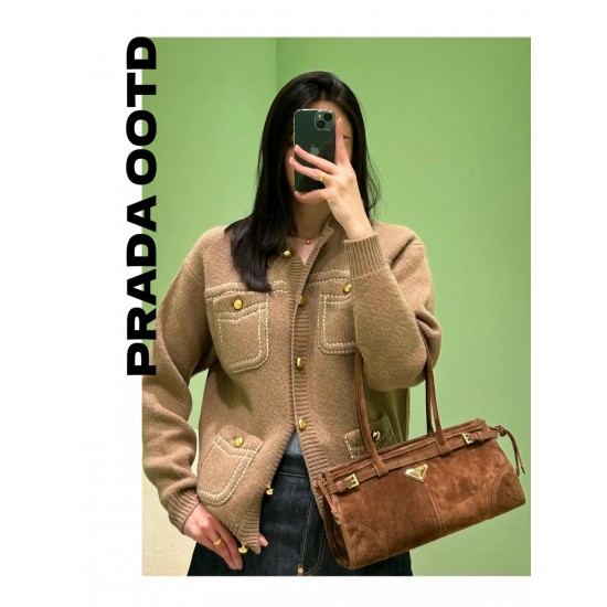 1BA426 Suede Dark Brown Top View