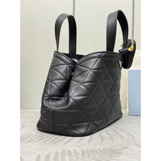 F950 new large tote bag 1bg547 arrived this Matinee handbags imported calfskin handmade diamond embossed embroidery line pattern design looks unique atmosphere with imported sheepskin with a zipper pouch with hook and loop buckle removable handle and long