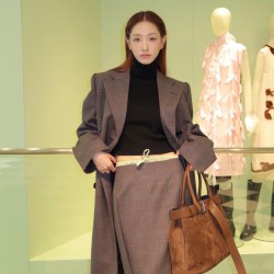 Large brushed leather.