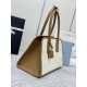 F590 new linen tote bag 1BG572 this bag combines cowhide and linen blended fabrics versatile fashion and lightweight texture molded Oversize silhouette skillfully interpreted duality functional and practical design exquisite exquisite detail highlights th
